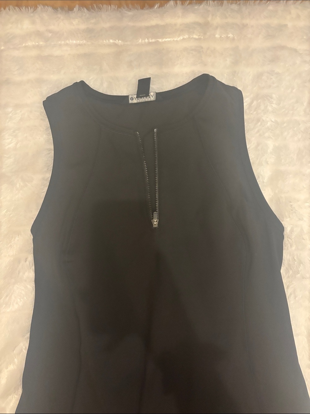 Athleta Black Sleeveless A-Line Dress - Picture 2 of 5
